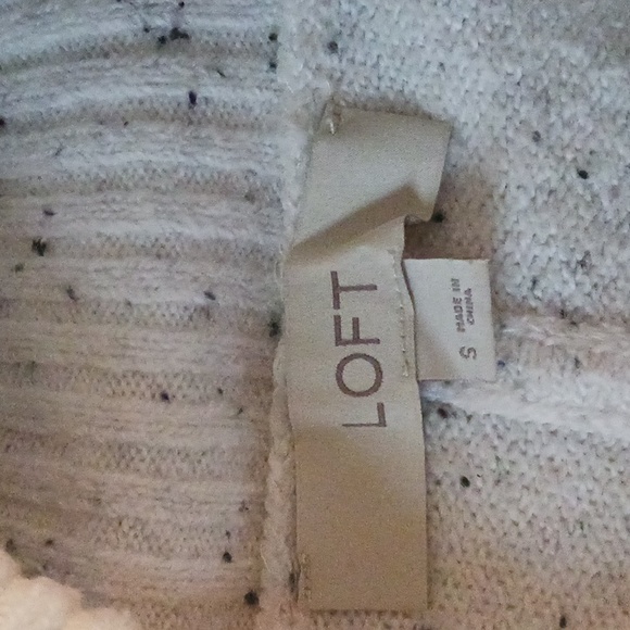 LOFT Womenw Size Small(larger fit) Mock Cowl Neck Poncho Sweater Speckle Flecked - Picture 2 of 4